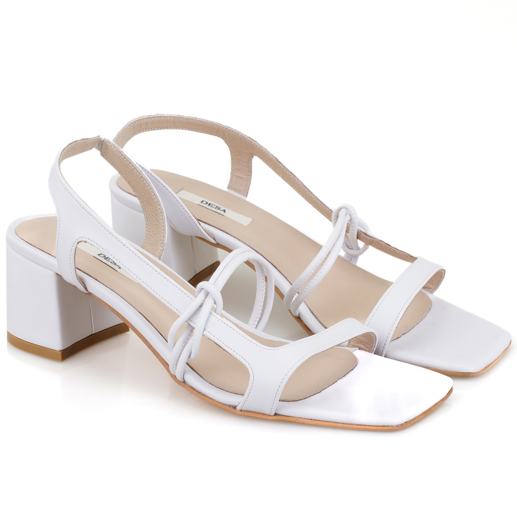 Kadın Beyaz Topuklu Sandalet