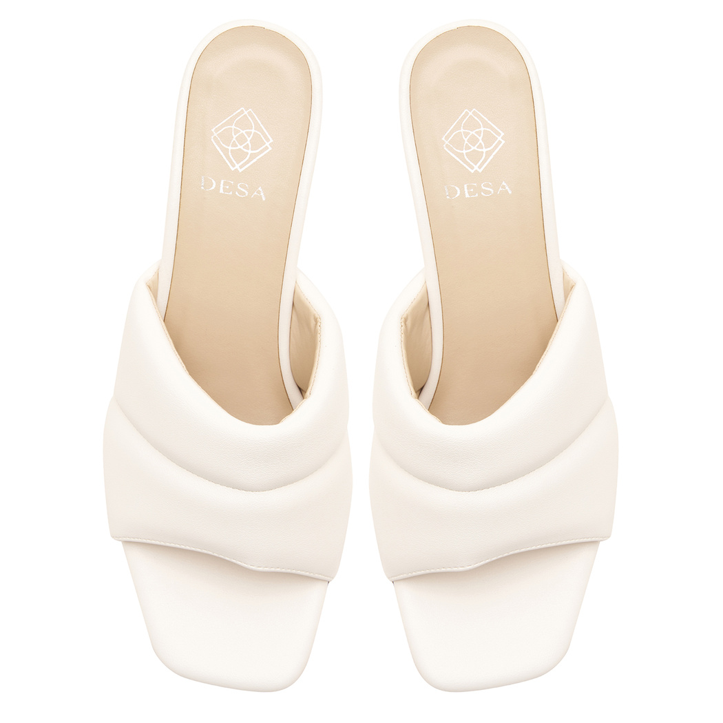 Kadın Beyaz Topuklu Terlik