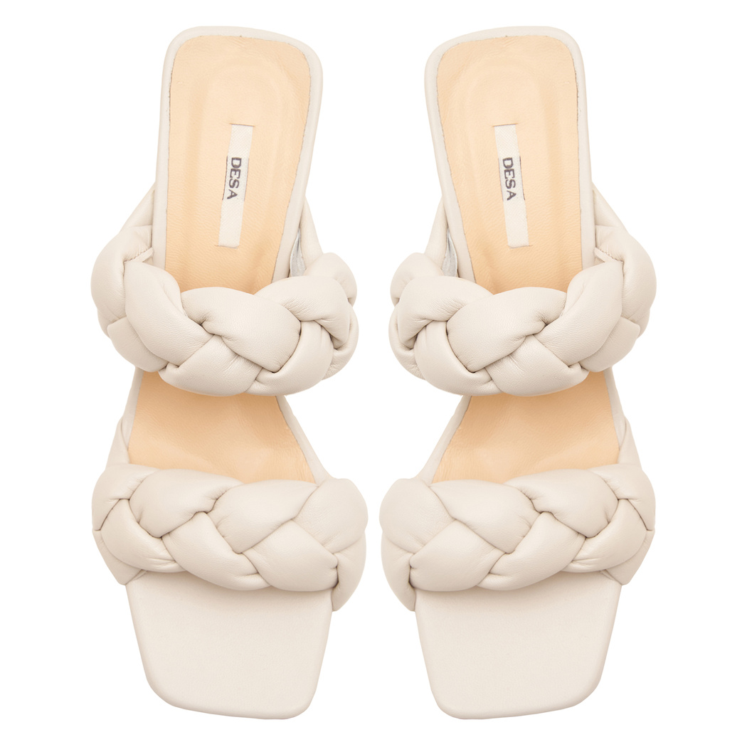 Kadın Beyaz Topuklu Terlik