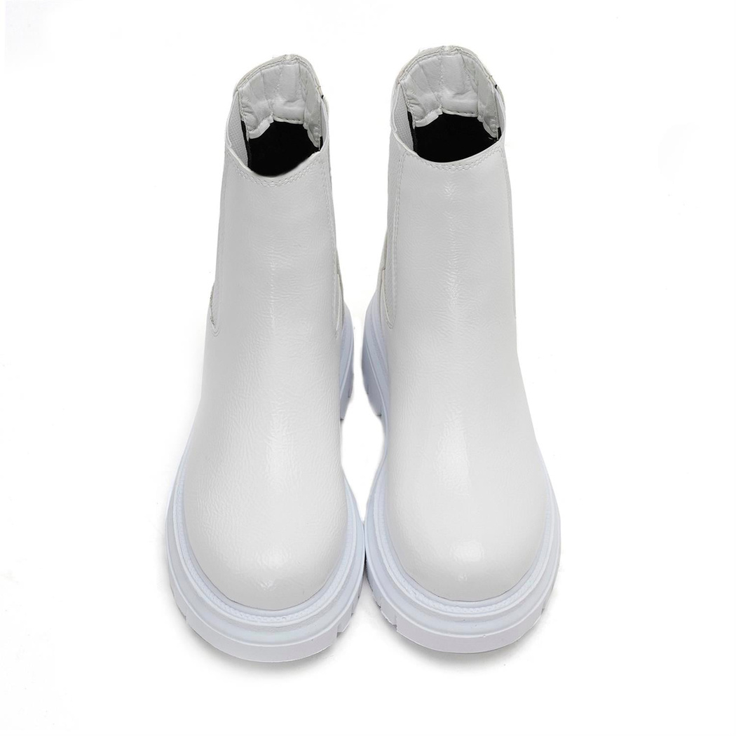 Kadın Beyaz Yandan Lastikli Chelsea Bot