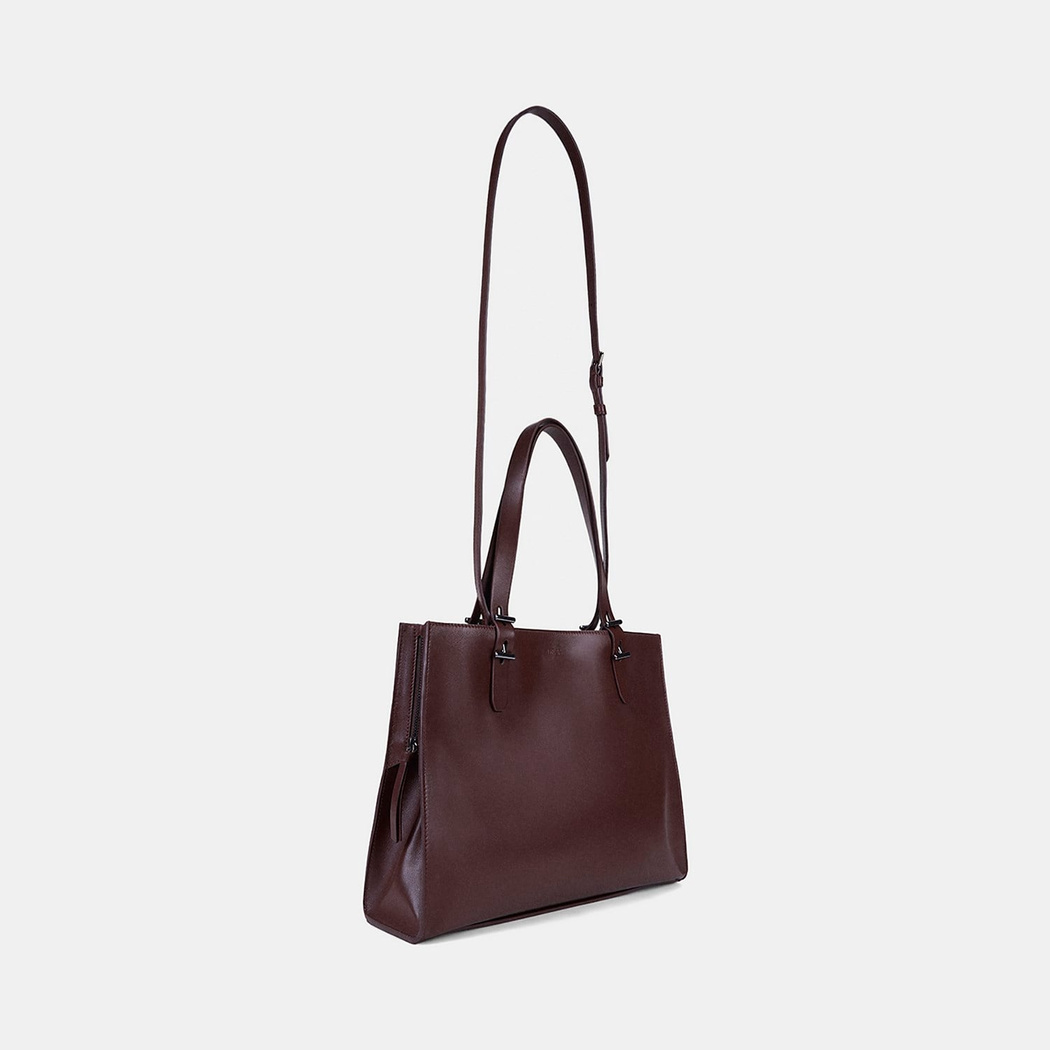 Kadın Bordo Cüzdan Aksesuarlı Deri Omuz Çantası