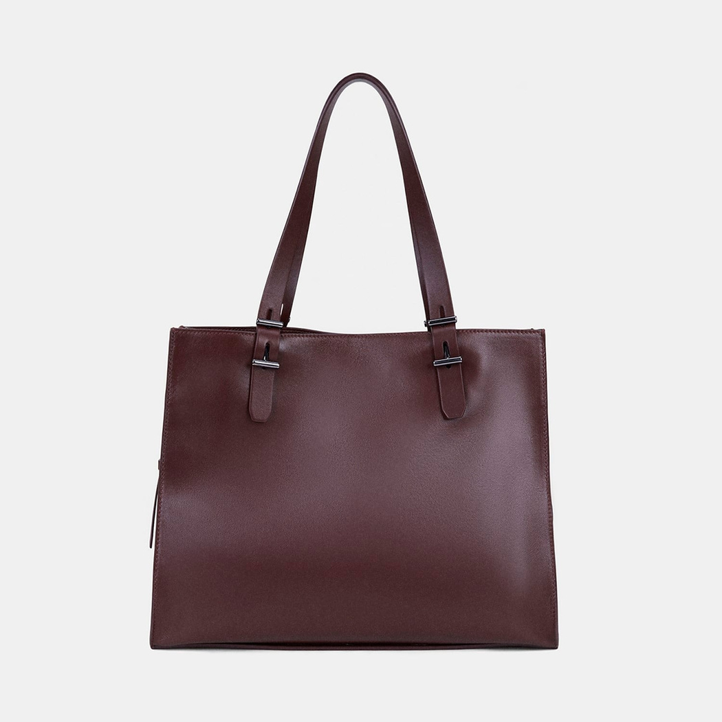 Kadın Bordo Cüzdan Aksesuarlı Deri Omuz Çantası