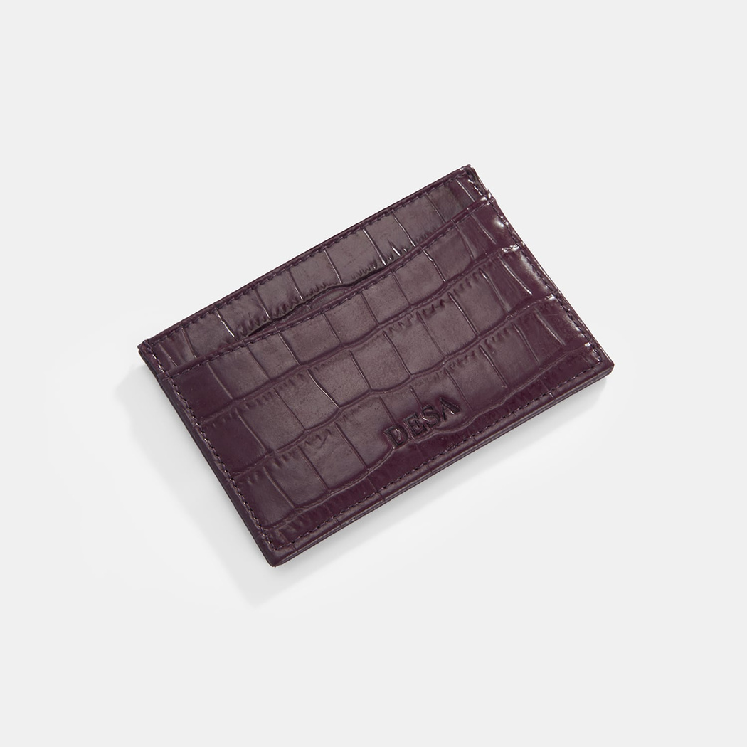 Kadın Bordo Deri Kartlık