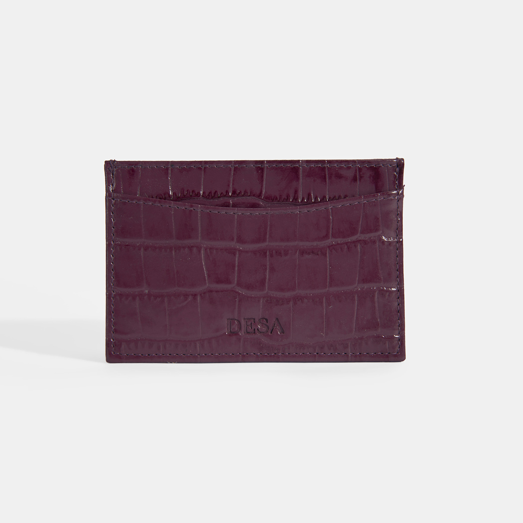 Kadın Bordo Deri Kartlık