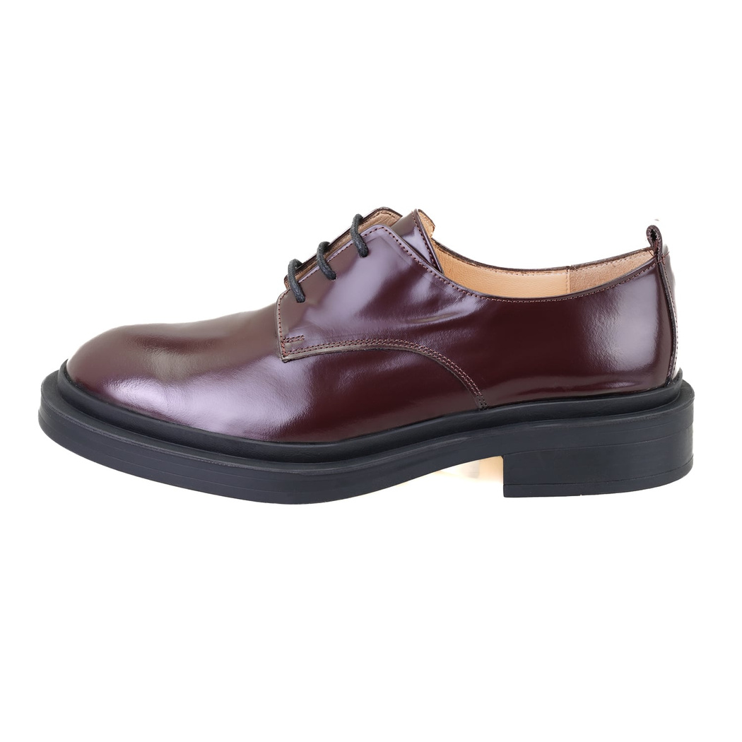 Kadın Bordo Deri Klasik Ayakkabı
