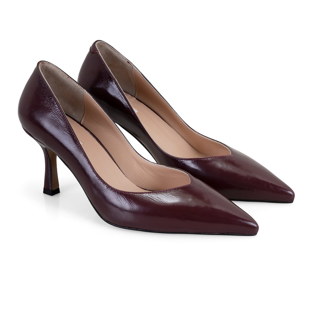 Kadın Bordo Rugan Stiletto