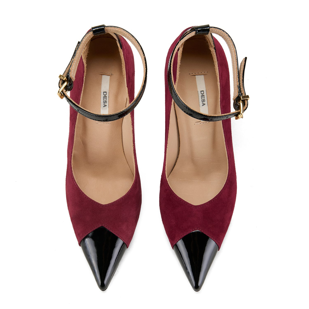 Kadın Bordo Süet Topuklu Abiye Ayakkabı
