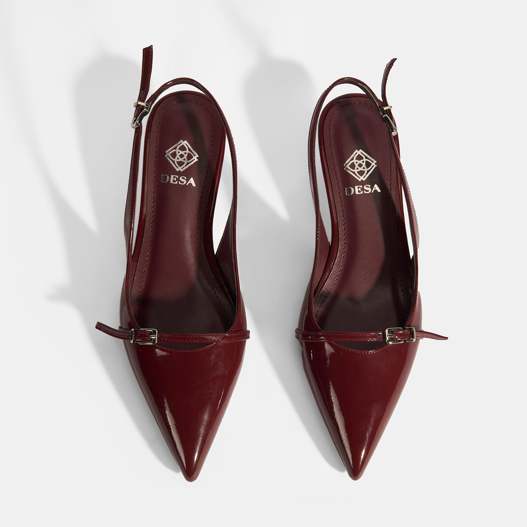 Kadın Bordo Topuklu Klasik Ayakkabı