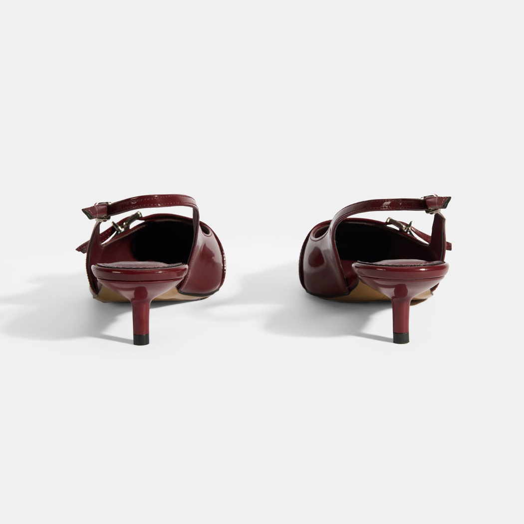 Kadın Bordo Topuklu Klasik Ayakkabı