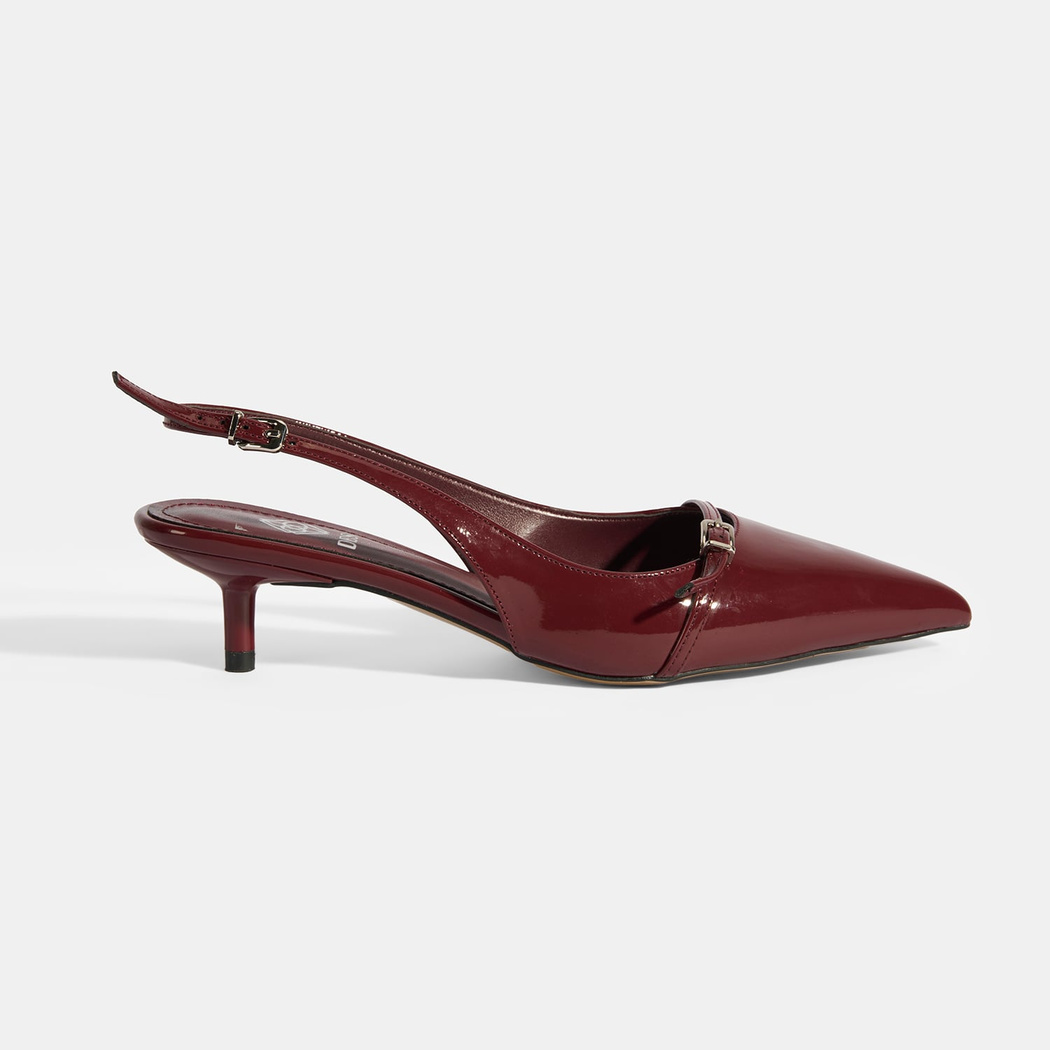 Kadın Bordo Topuklu Klasik Ayakkabı