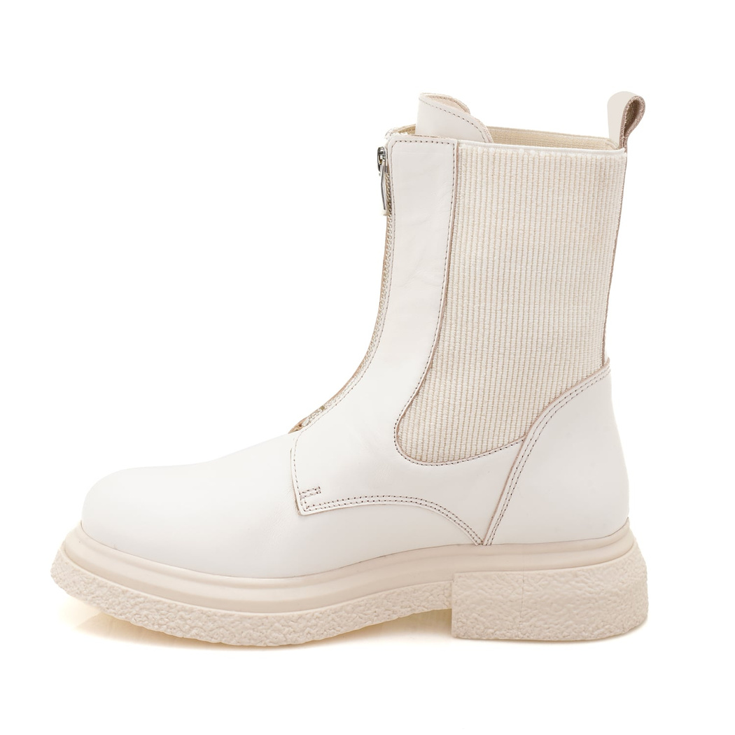 Kadın Ekru Deri Bot