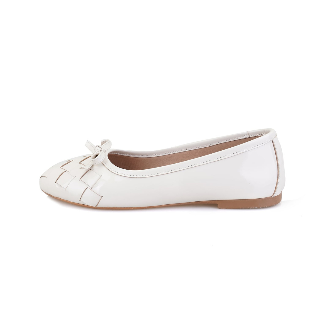 Kadın Ekru Rugan Deri Babet