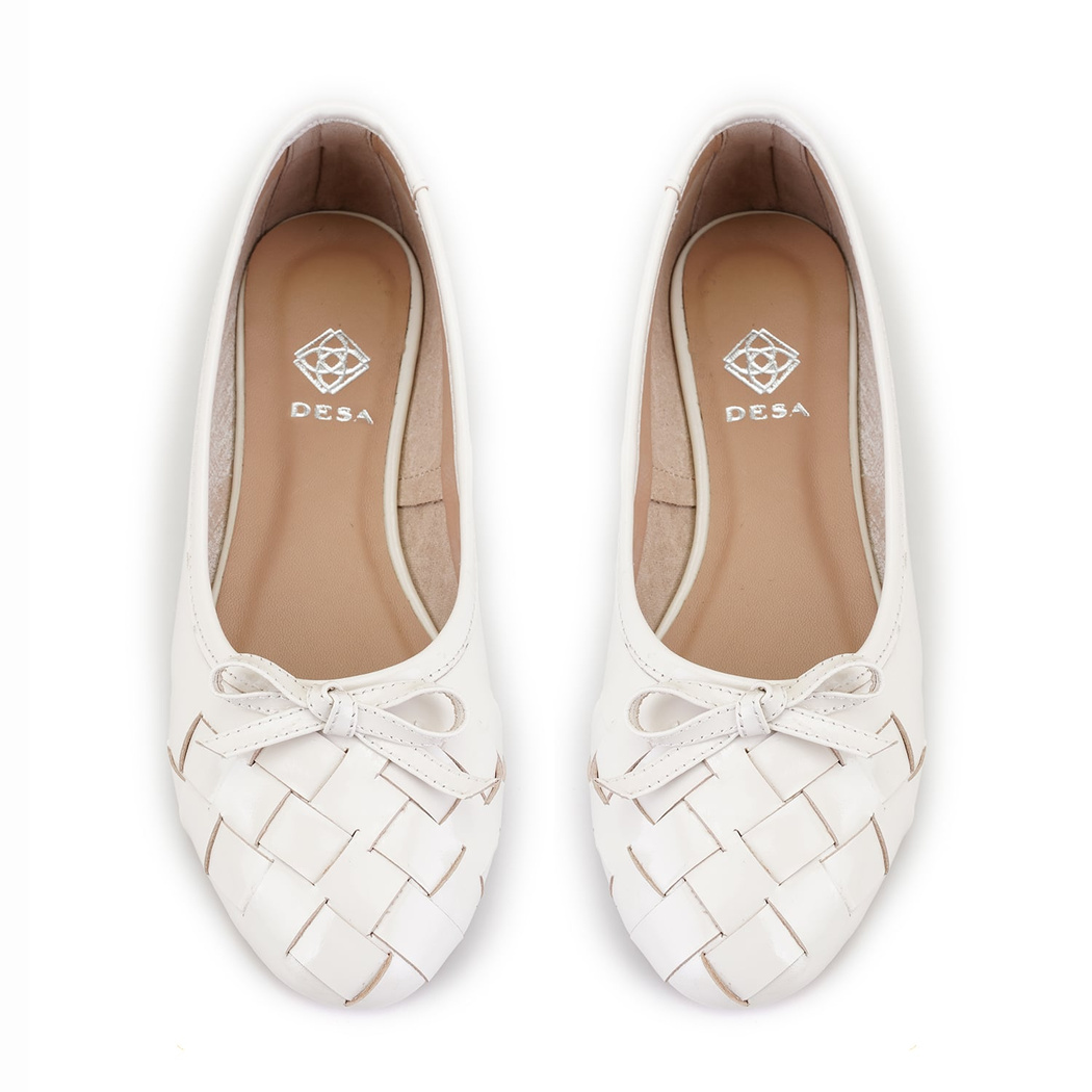 Kadın Ekru Rugan Deri Babet