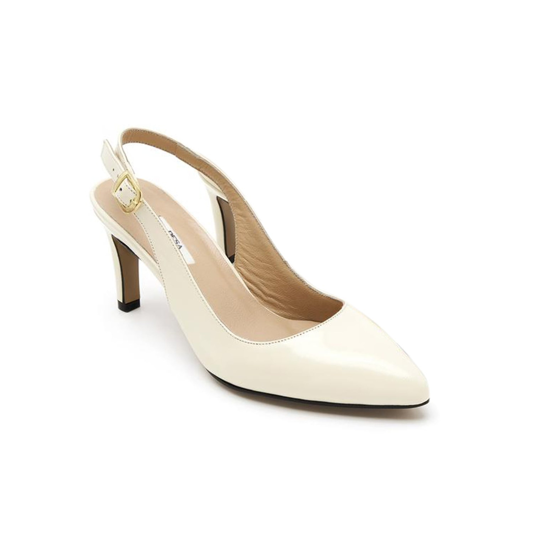 Kadın Ekru Rugan Klasik Ayakkabı