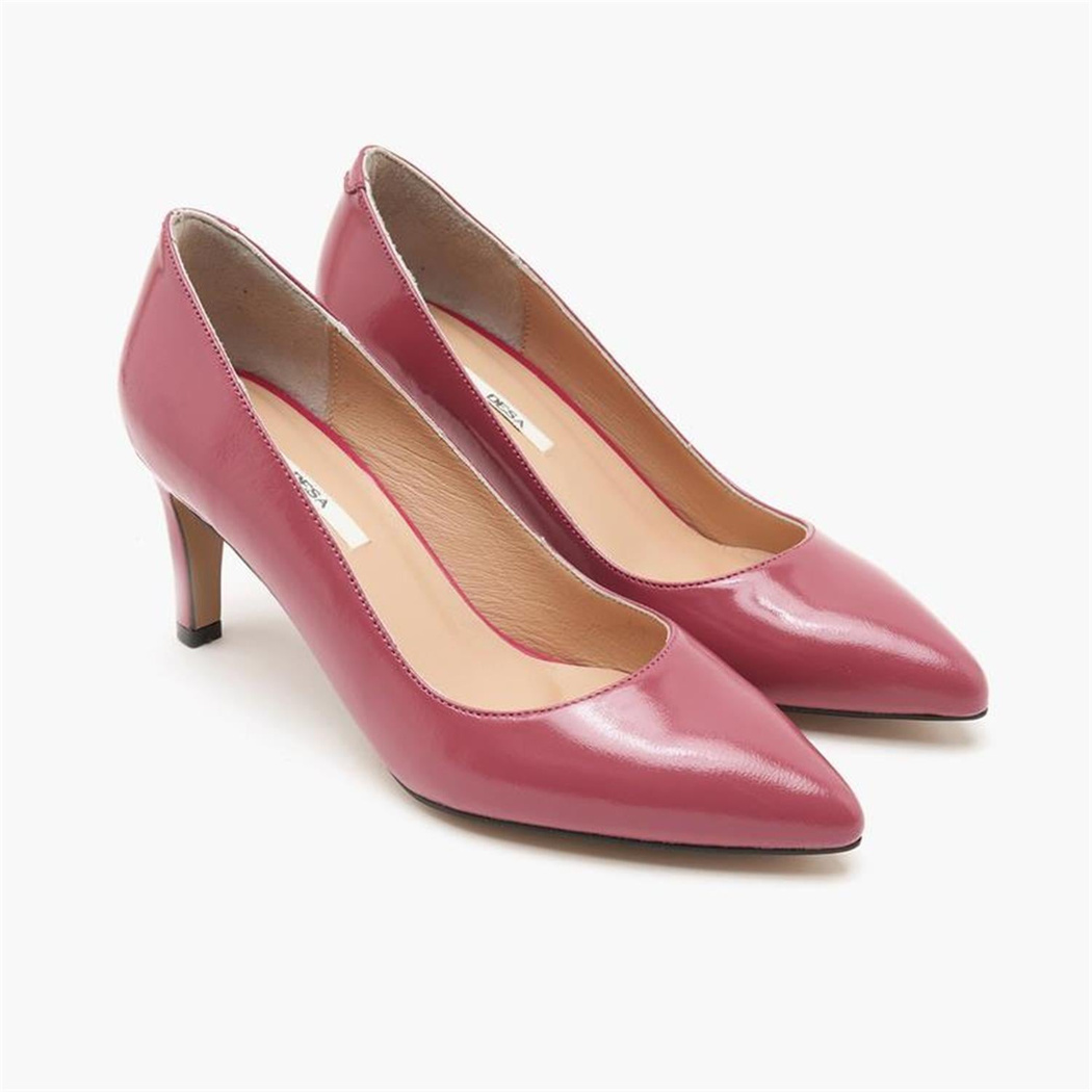 Kadın Fuşya Rugan Klasik Ayakkabı
