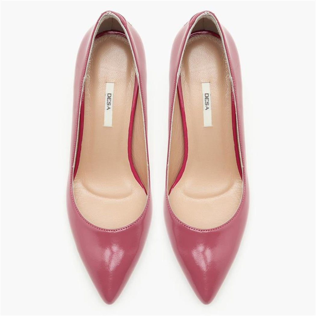 Kadın Fuşya Rugan Klasik Ayakkabı