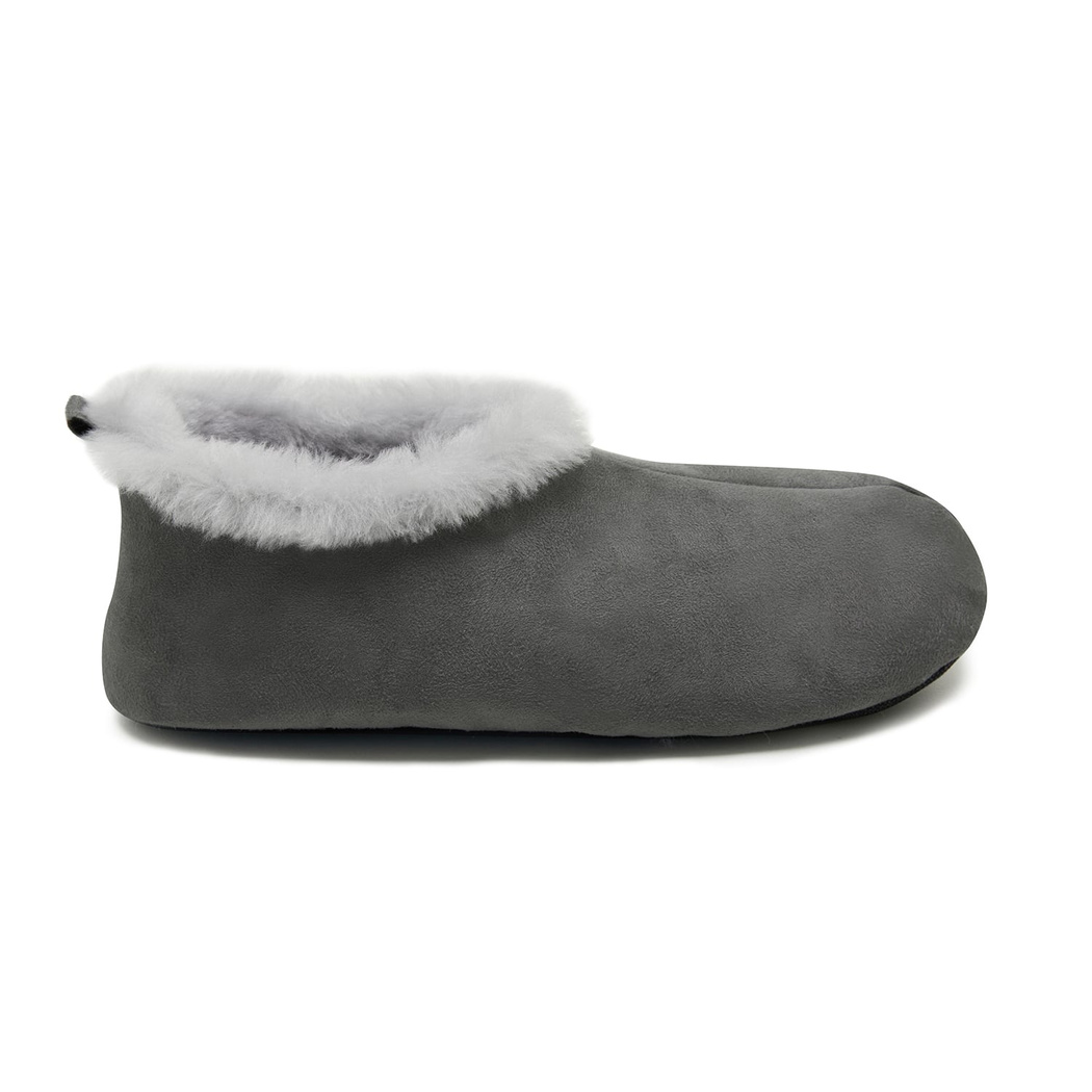 Kadın Gri Fluffy Yünlü Patik