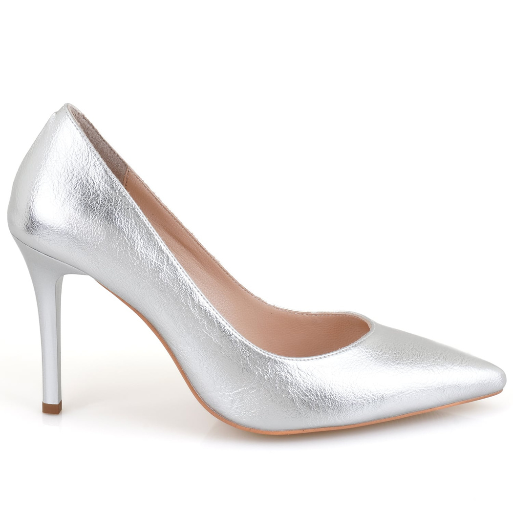 Kadın Gümüş Topuklu Abiye Ayakkabı