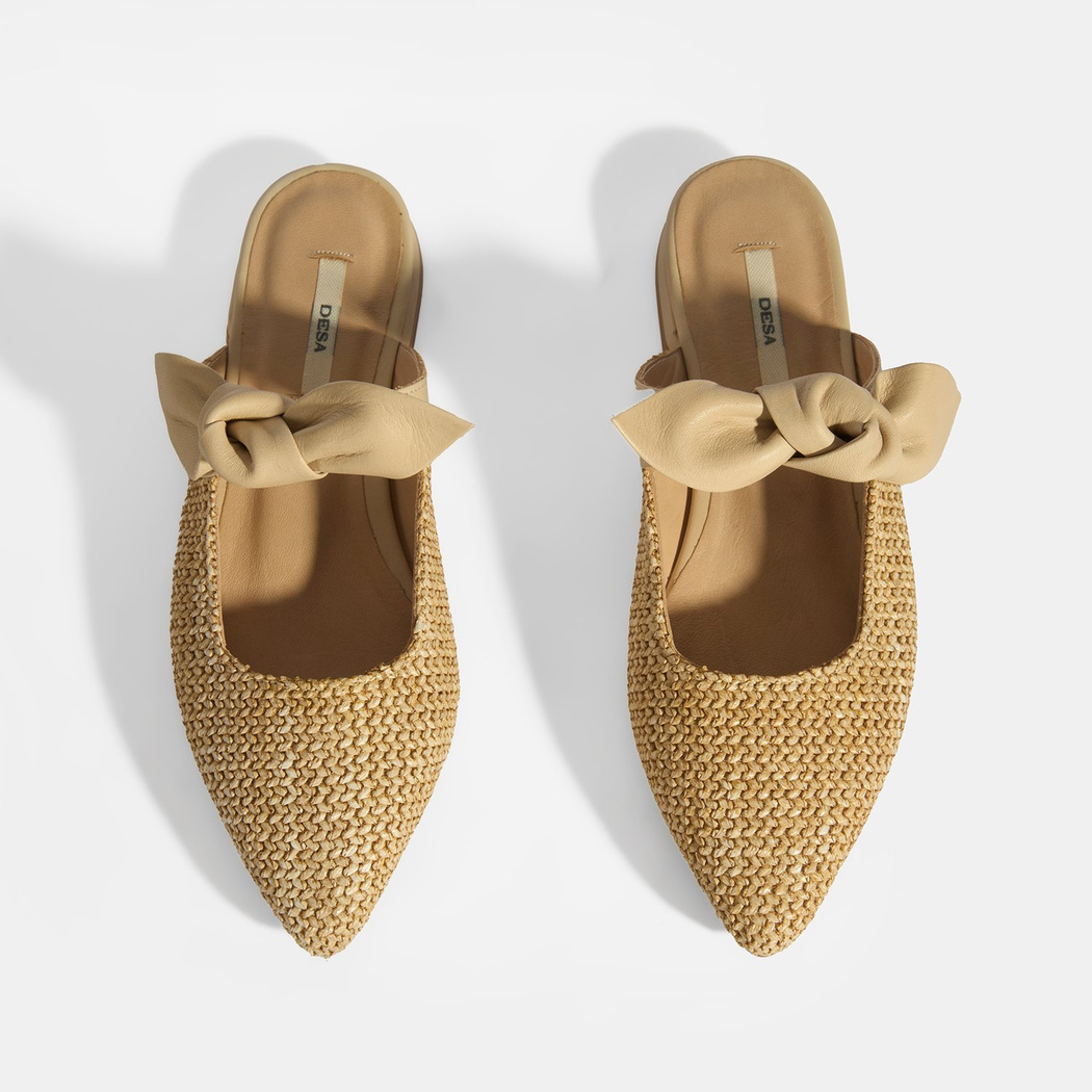 Kadın Hasır Fiyonklu Terlik