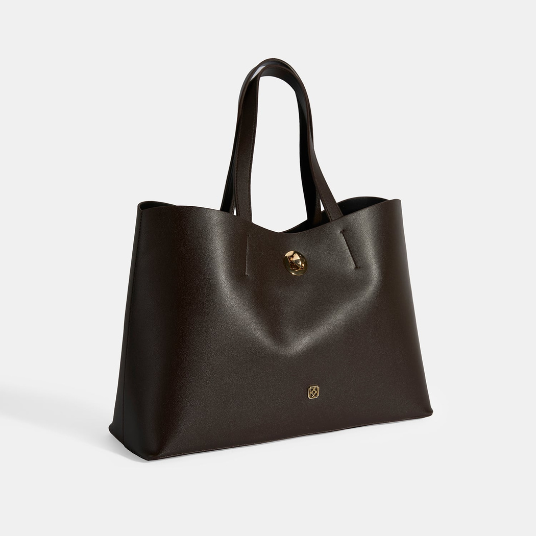 Kadın Kahve Cüzdan Aksesuarlı Omuz Çantası