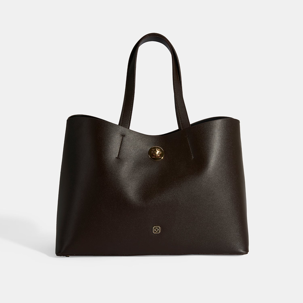 Kadın Kahve Cüzdan Aksesuarlı Omuz Çantası