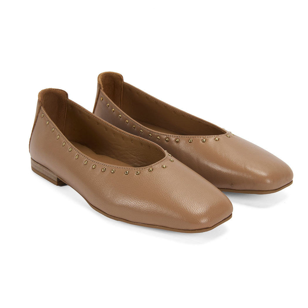 Kadın Kahve Deri Babet