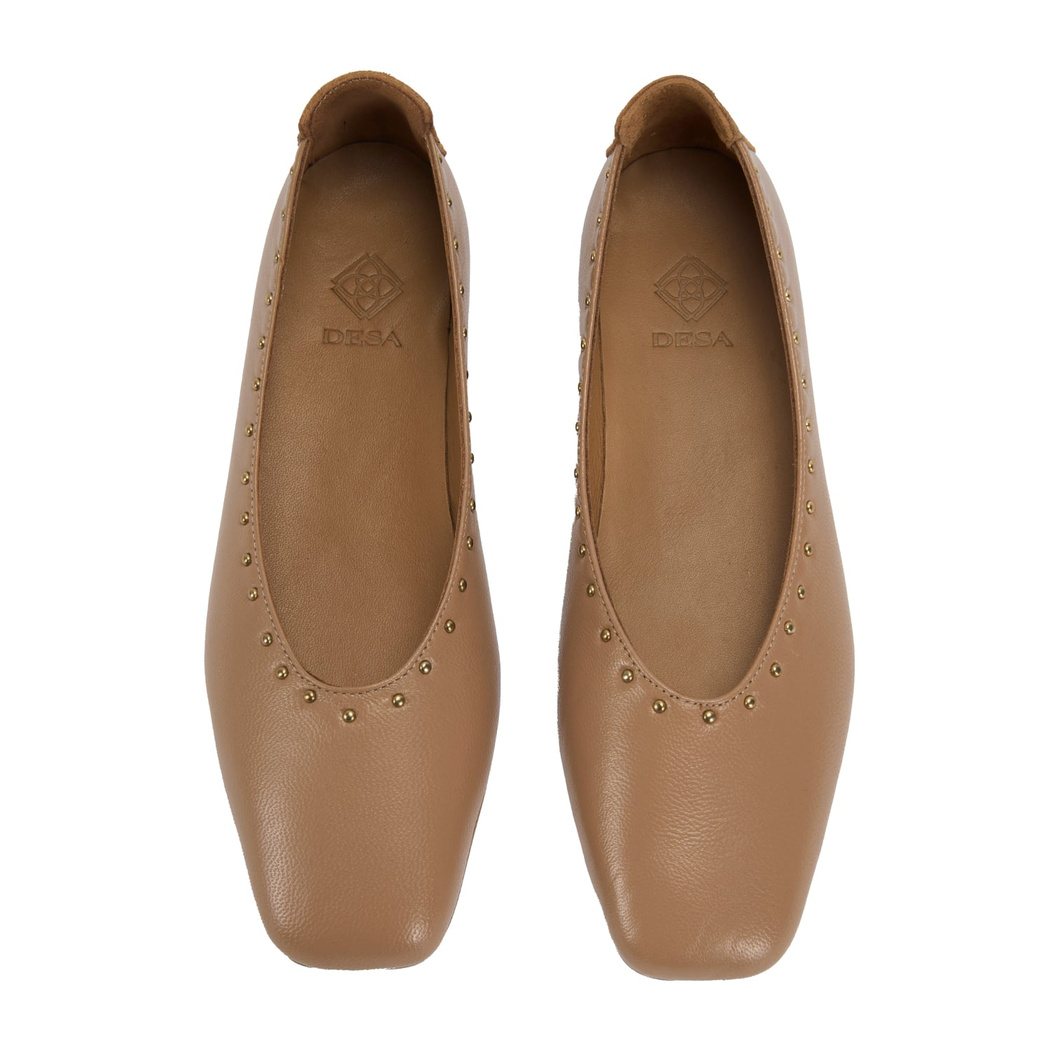 Kadın Kahve Deri Babet