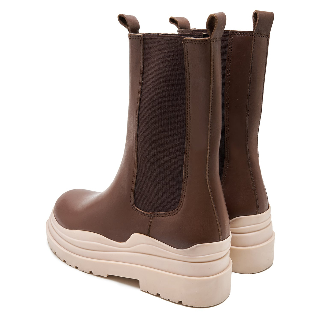 Kadın Kahve Deri Chelsea Bot