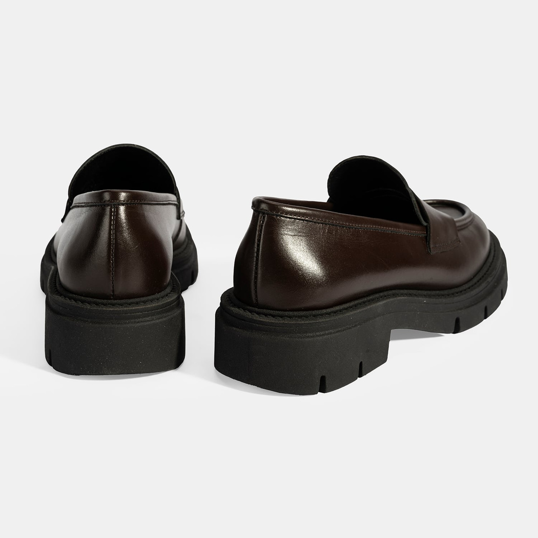 Kadın Kahve Deri Loafer