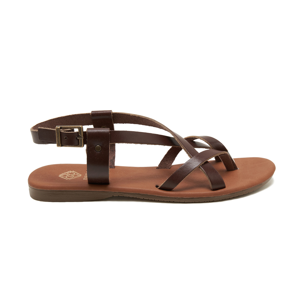 Kadın Kahve Deri Sandalet
