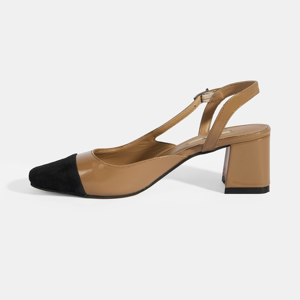 Kadın Kahve Deri Topuklu Klasik Ayakkabı