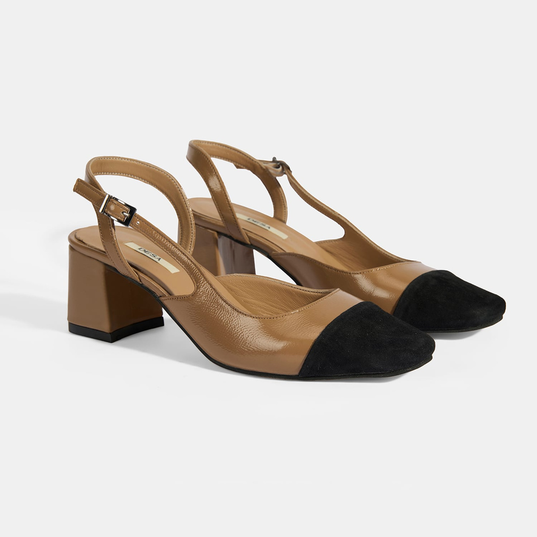 Kadın Kahve Deri Topuklu Klasik Ayakkabı