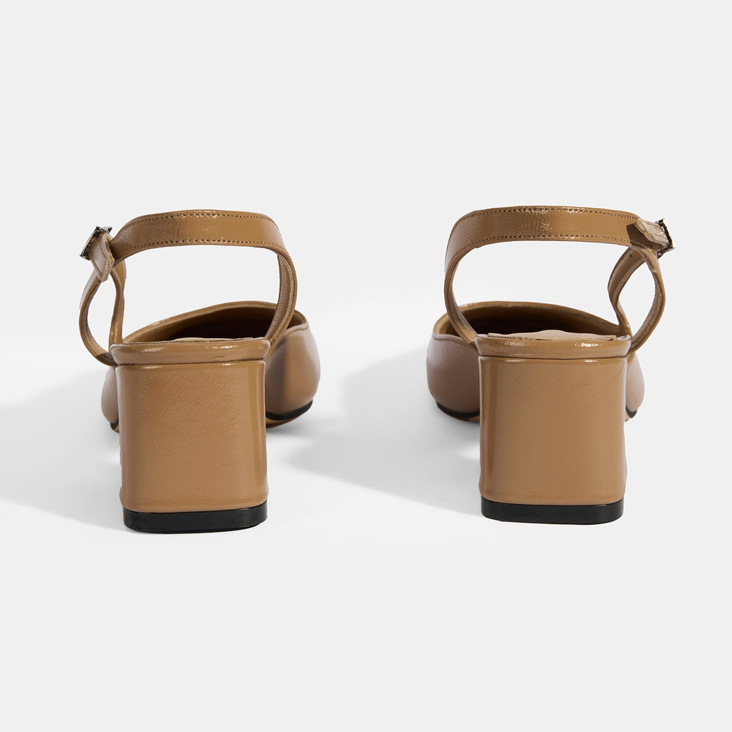 Kadın Kahve Deri Topuklu Klasik Ayakkabı