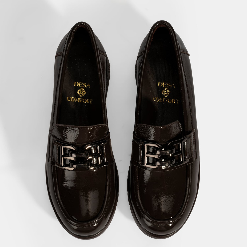 Kadın Kahve DesaComfort Toka Detaylı Deri Ayakkabı