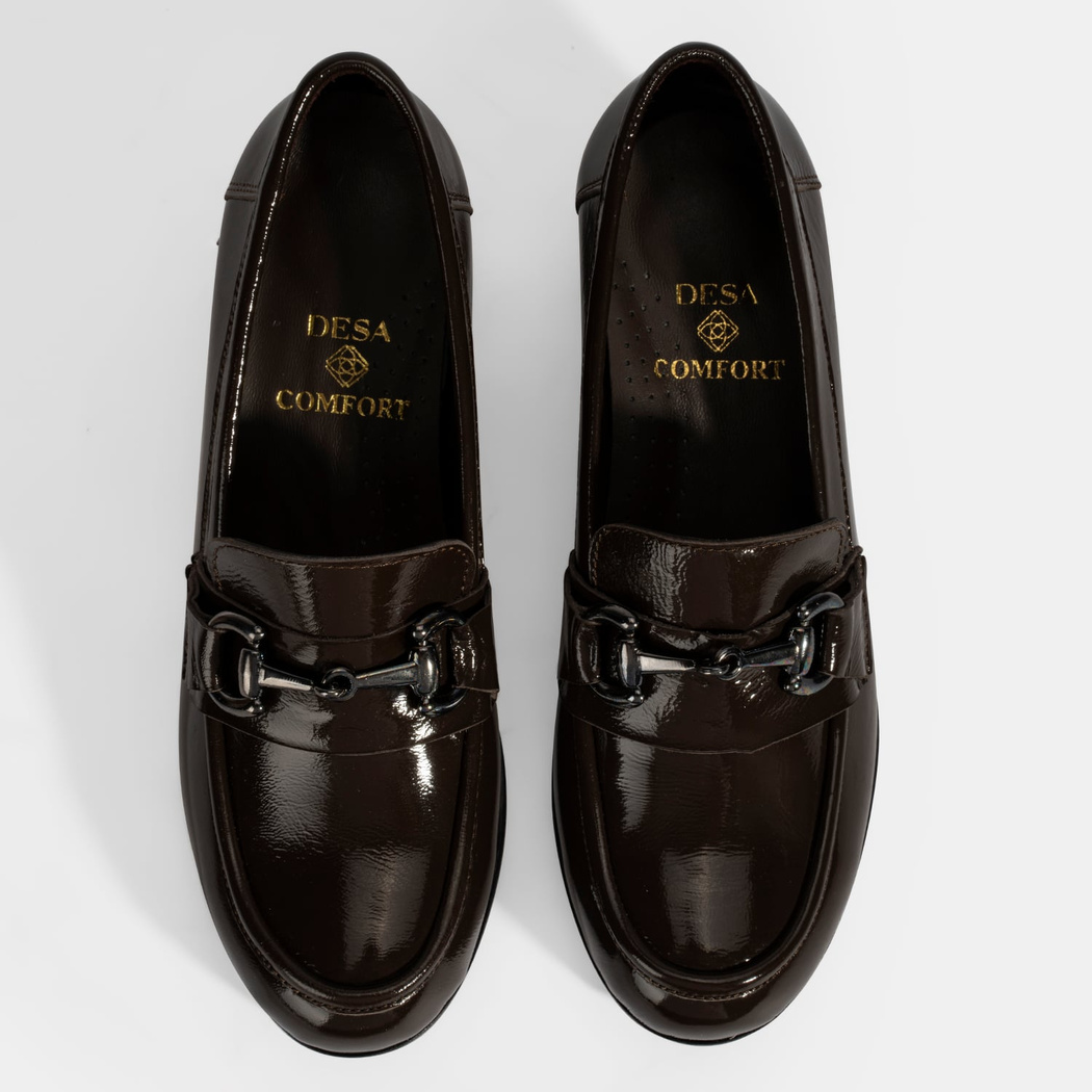 Kadın Kahve DesaComfort Topuklu Rugan Ayakkabı