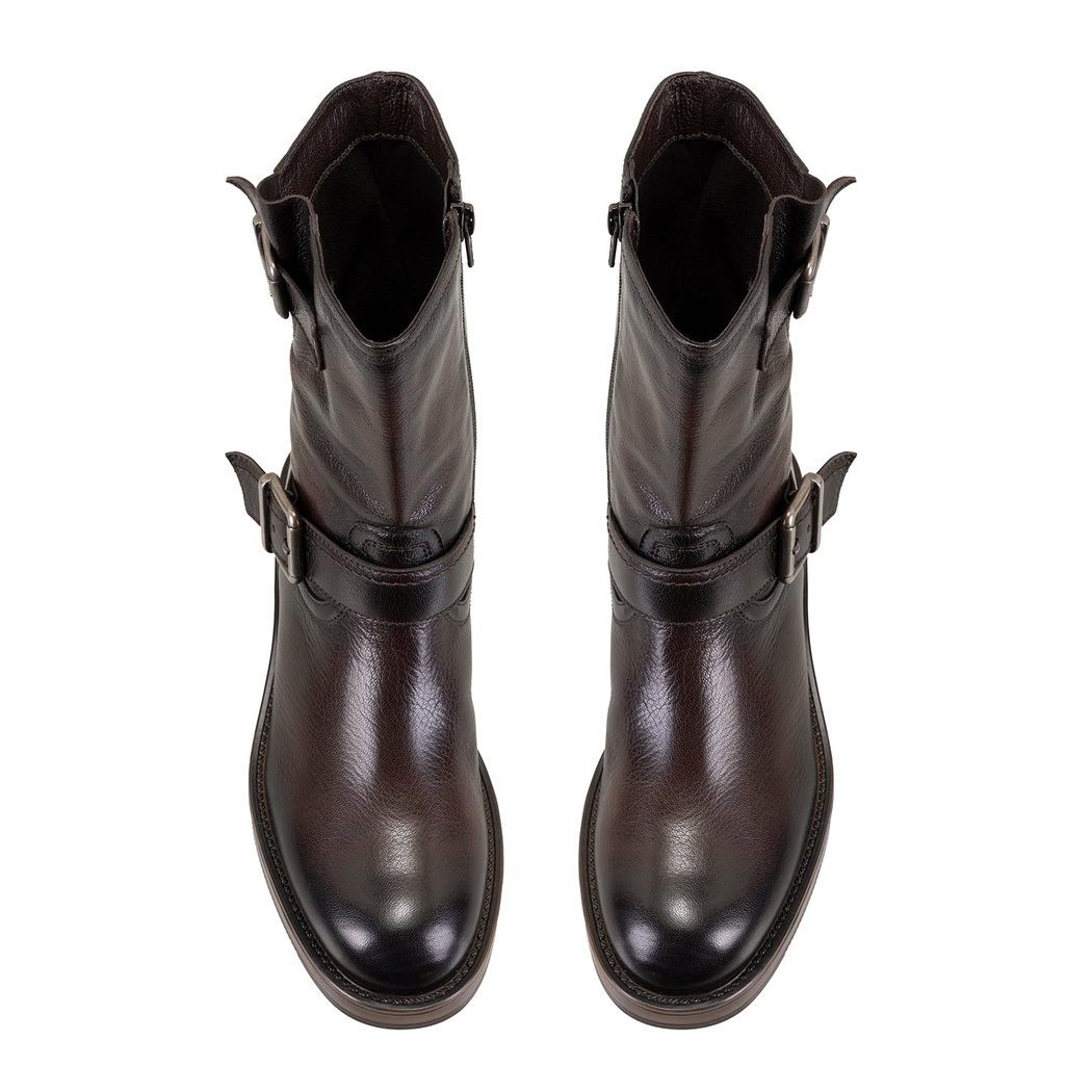 Kadın Kahve Kemer Aksesuarlı Kadın Bot