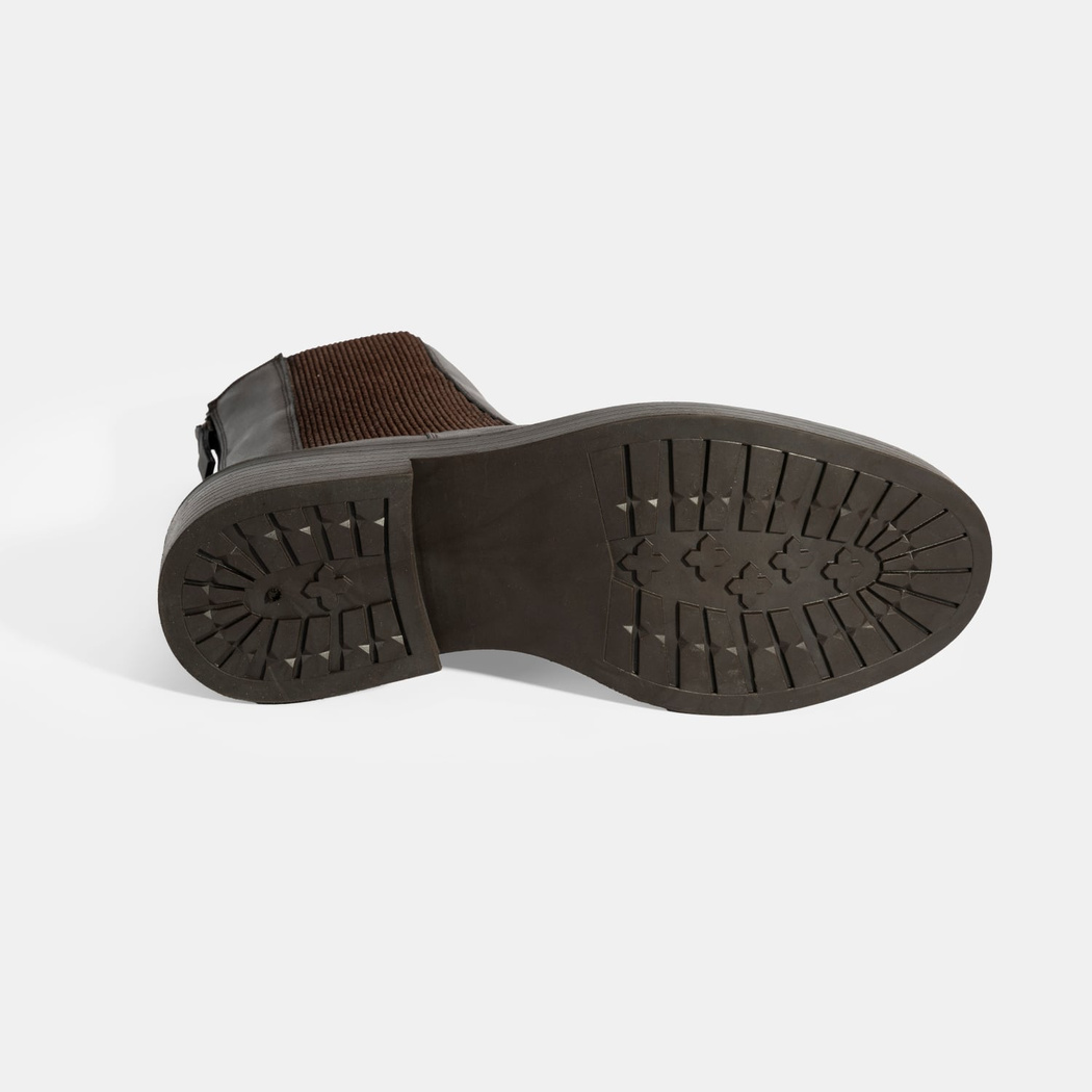 Kadın Kahve Lastikli Deri Chelsea Bot