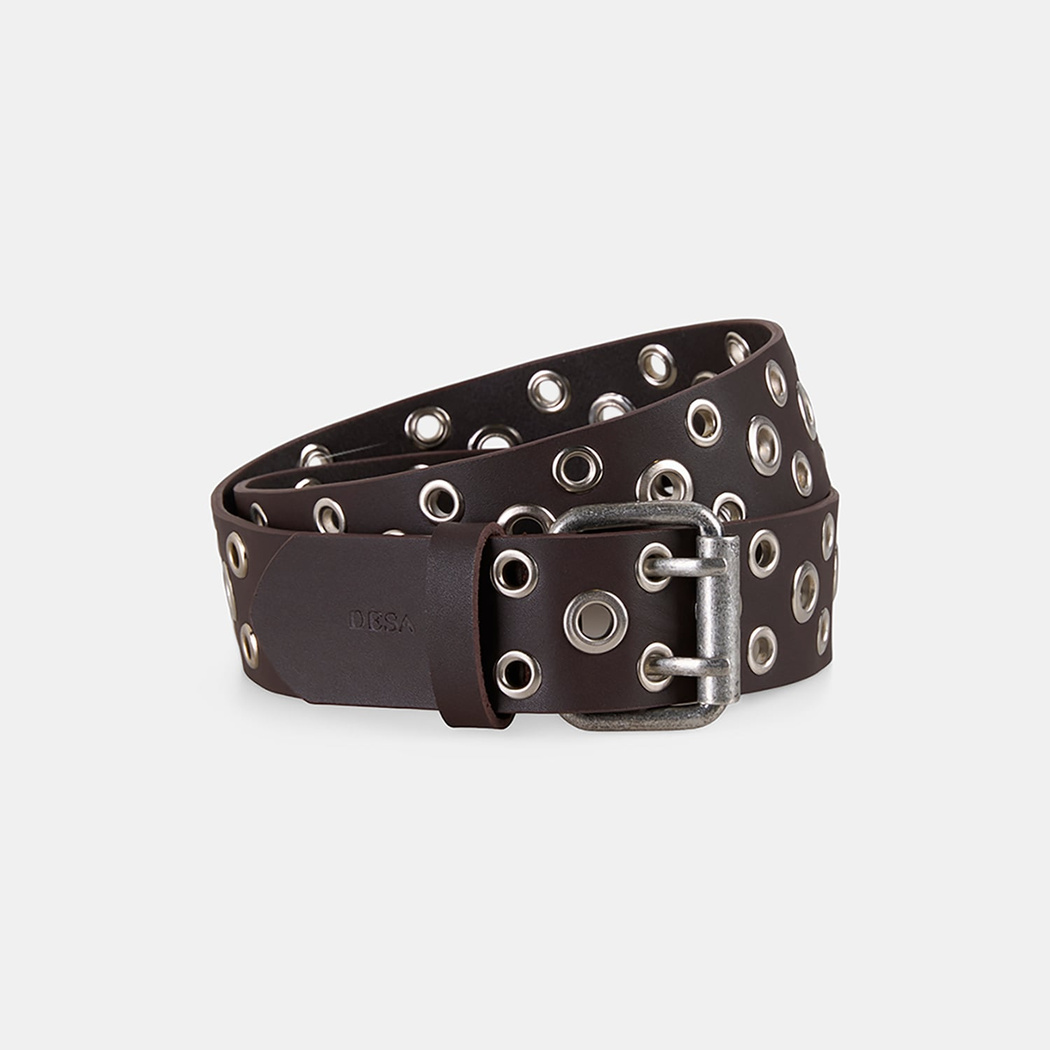 Kadın Kahve Metal Detaylı Deri Kemer