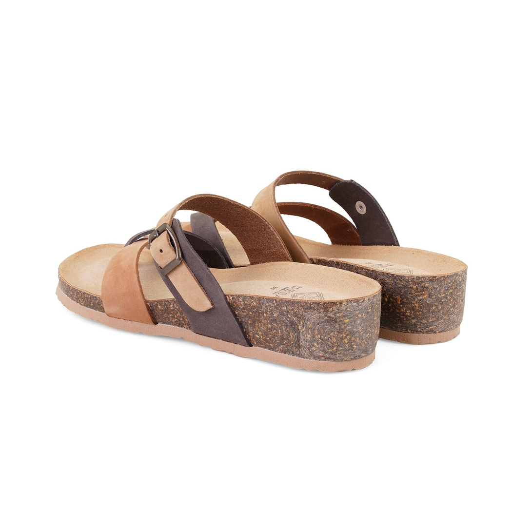 Kadın Kahve Nubuk Deri Terlik