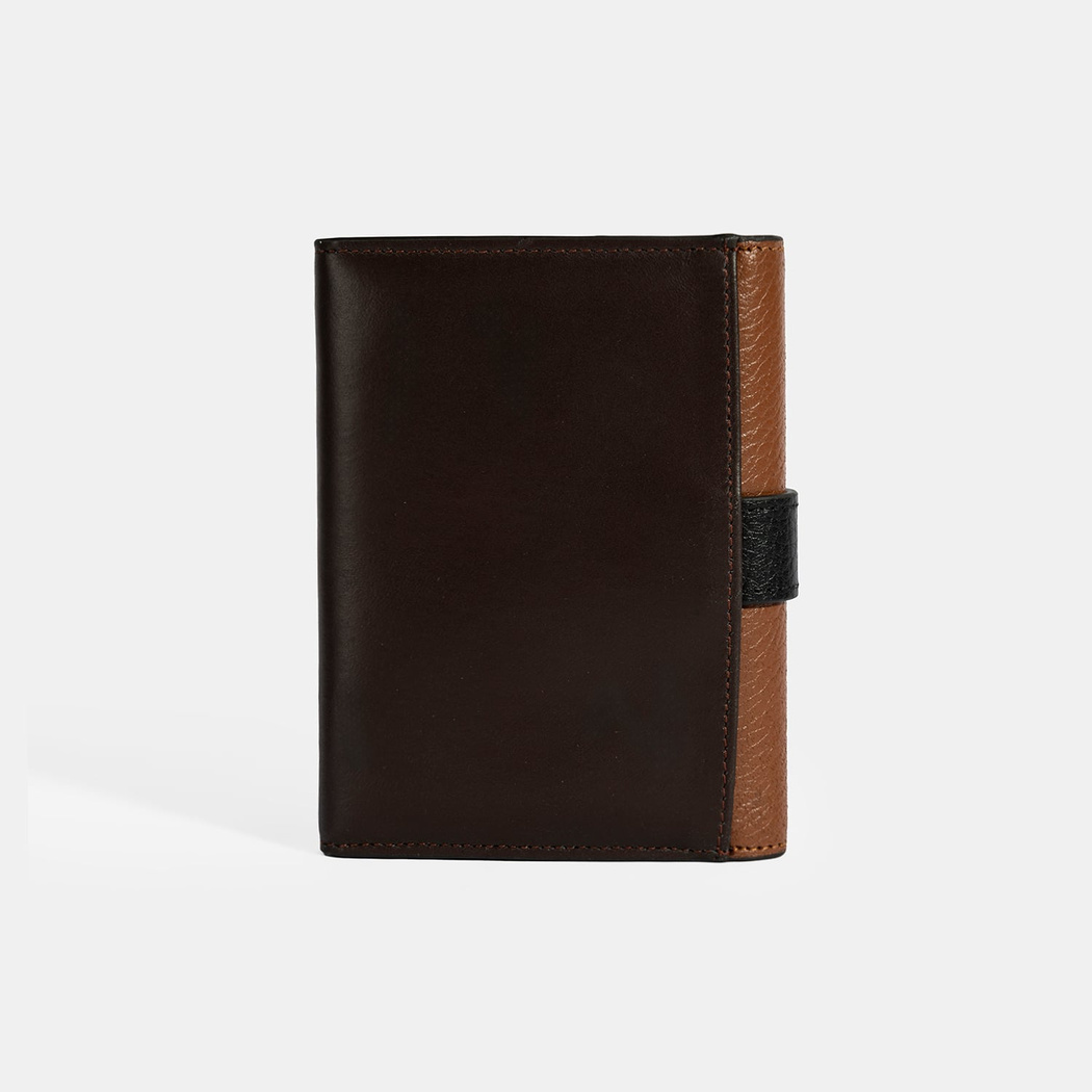 Kadın Kahve / Siyah Deri Cüzdan