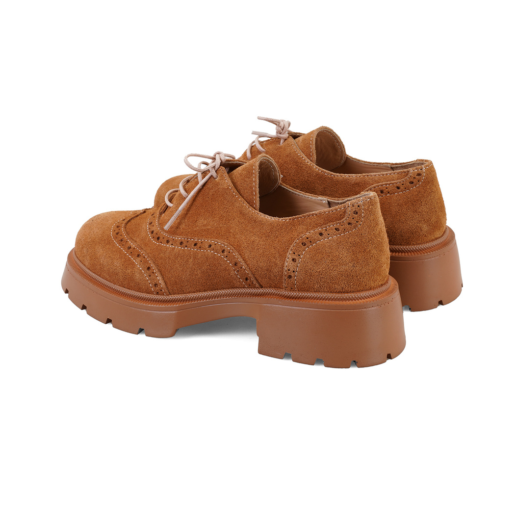 Kadın Kahve Süet Deri Günlük Ayakkabı