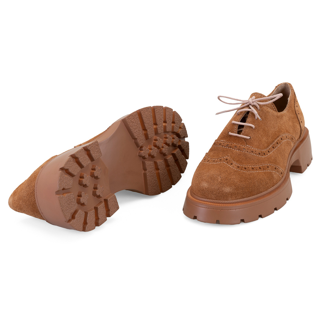 Kadın Kahve Süet Deri Günlük Ayakkabı