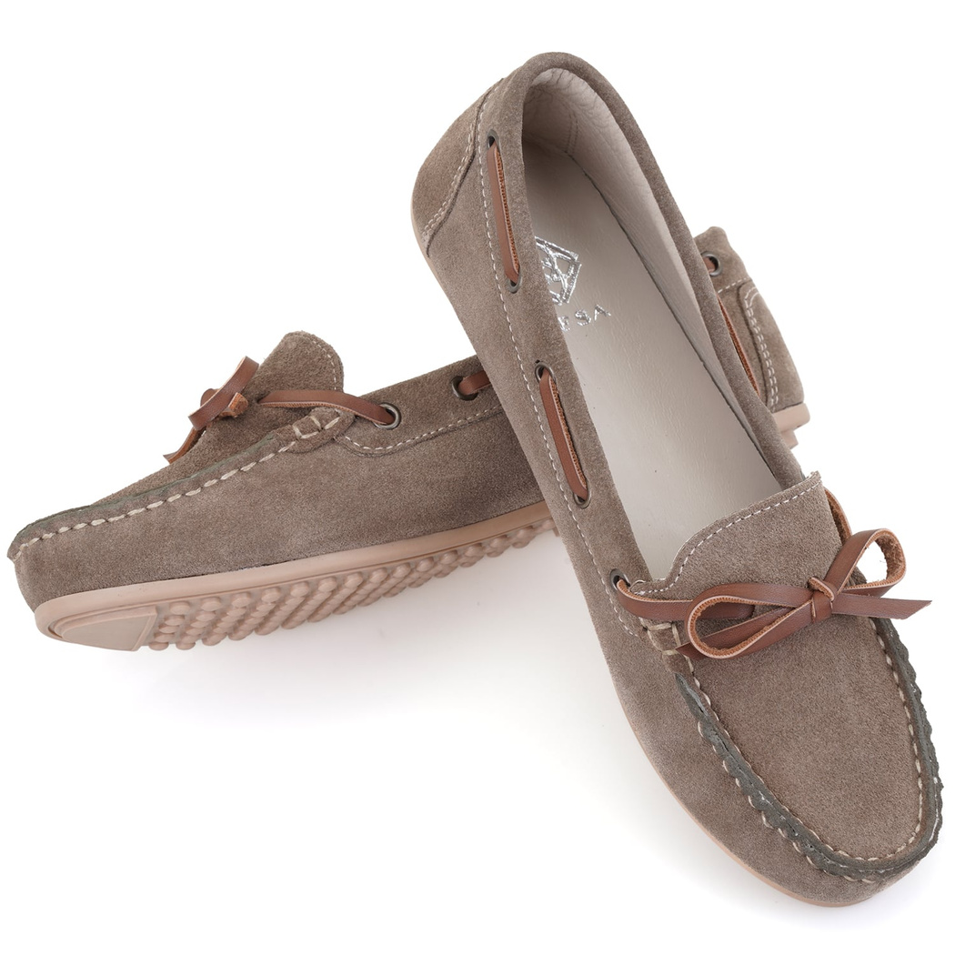 Kadın Kahve Süet Deri Loafer