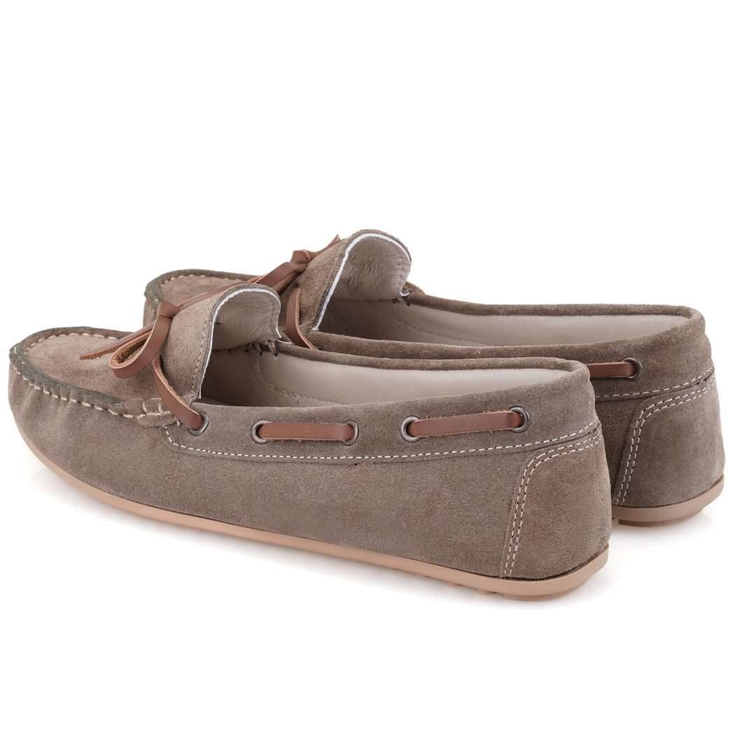 Kadın Kahve Süet Deri Loafer