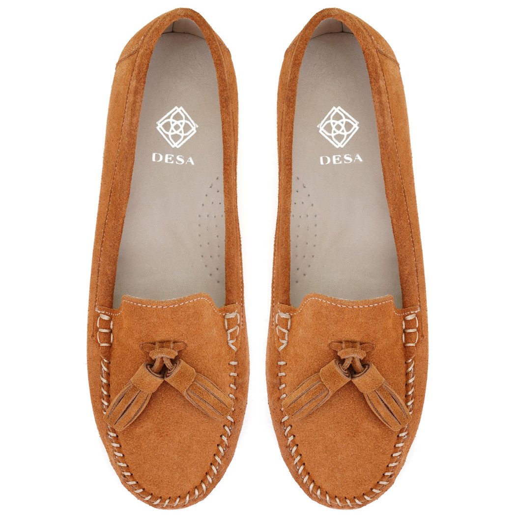 Kadın Kahve Süet Deri Loafer