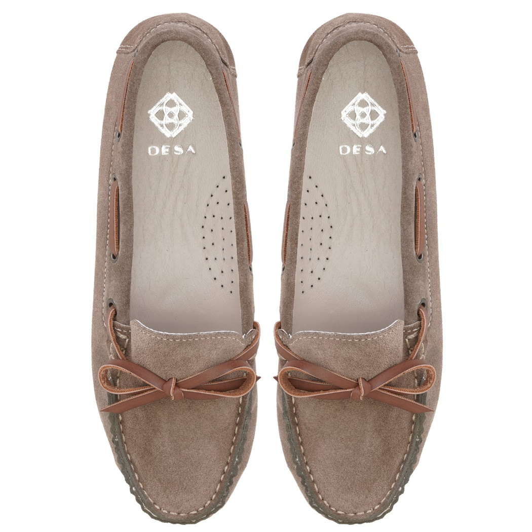 Kadın Kahve Süet Deri Loafer