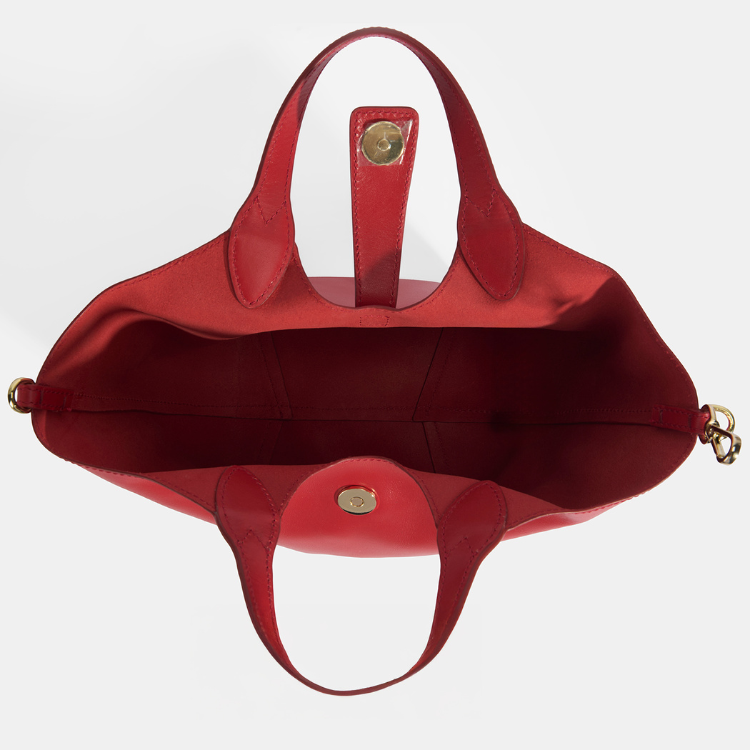 Kadın Kırmızı Deri Omuz Çantası