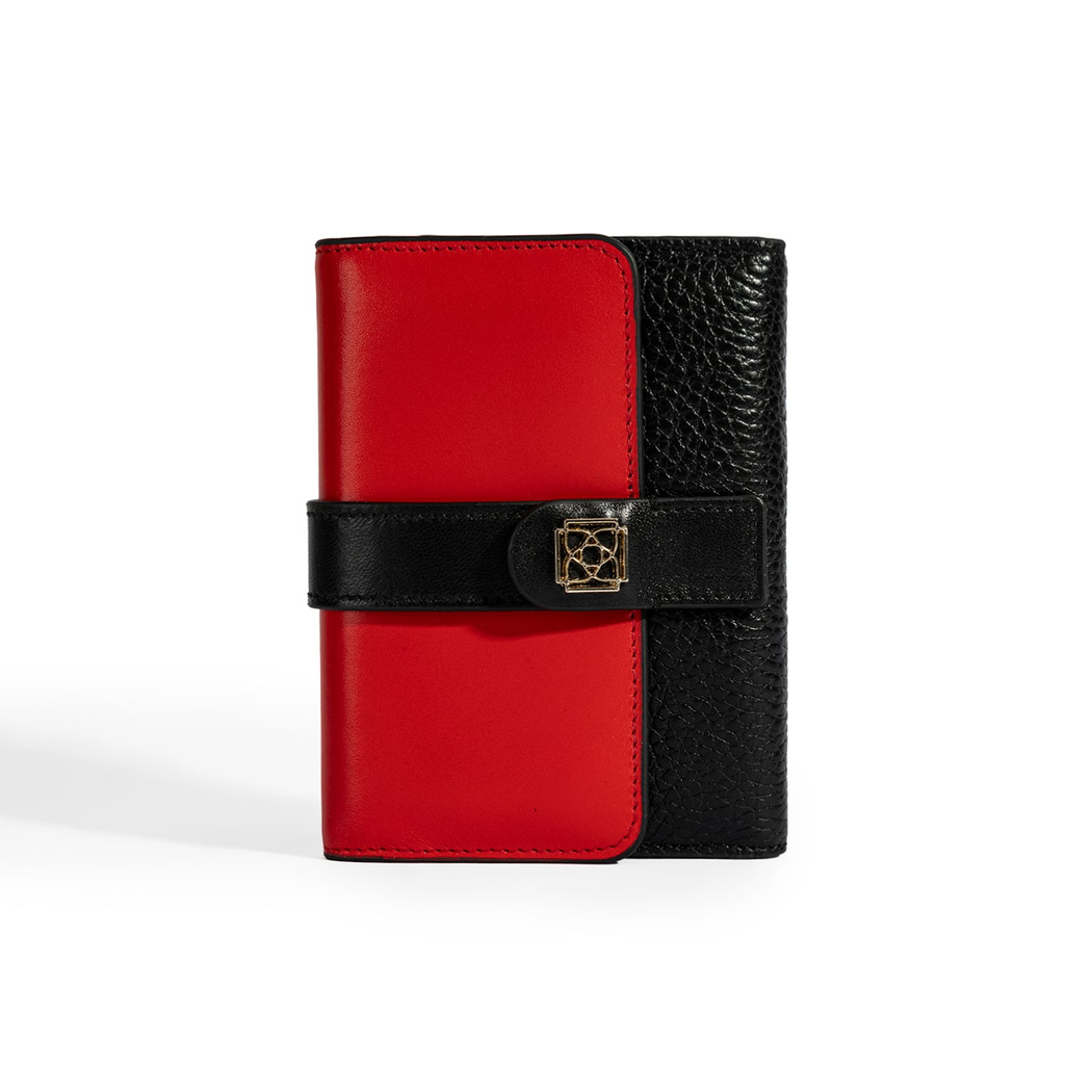 Kadın Kırmızı / Siyah Deri Cüzdan