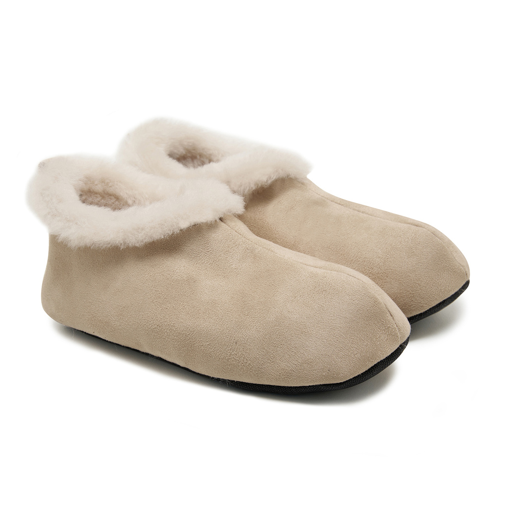 Kadın Krem Fluffy Yünlü Patik