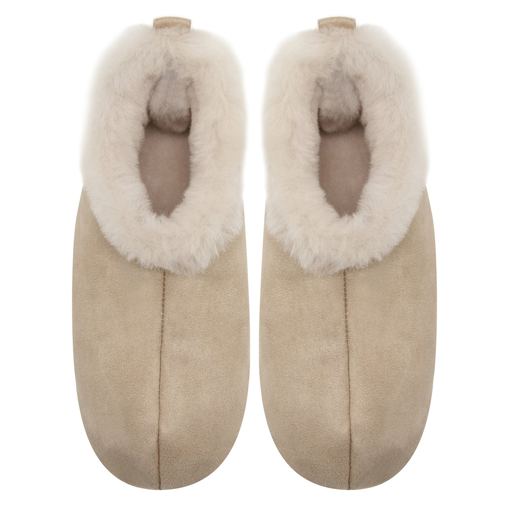 Kadın Krem Fluffy Yünlü Patik